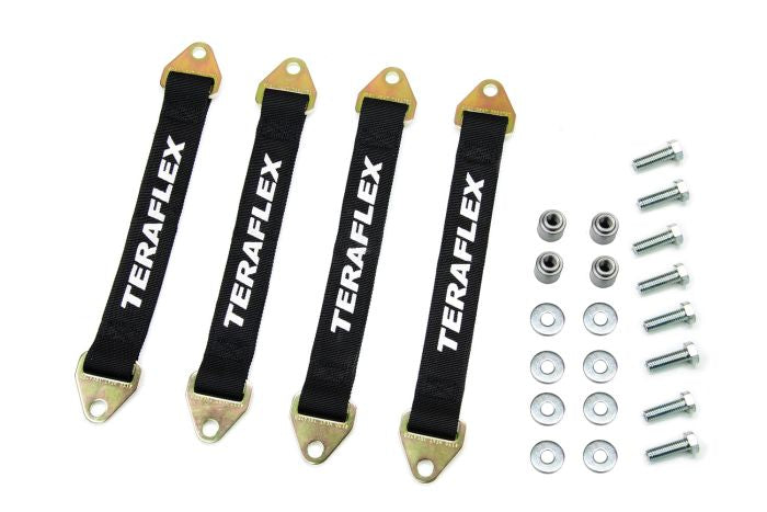 TERAFLEX SUSPENSION LIMITER STRAP KIT - 15.125" FRONT & 13.5" REAR (3-4" LIFT) JEEP JK