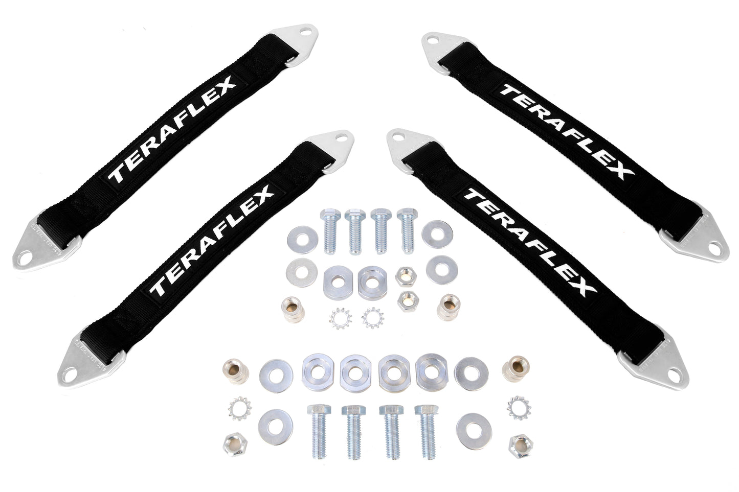 TERAFLEX SUSPENSION LIMITER STRAP KIT - 15.125" FRONT & 13.5" REAR (3-4" LIFT) JEEP JK