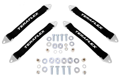 TERAFLEX SUSPENSION LIMITER STRAP KIT - 15.125" FRONT & 13.5" REAR (3-4" LIFT) JEEP JK
